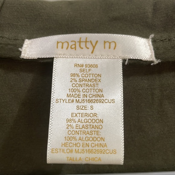 Matty M Cargo Vest - Olive Green - Picture 3 of 10
